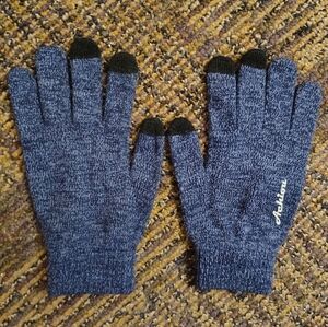 Unisex Achiou Blue Knit Gloves